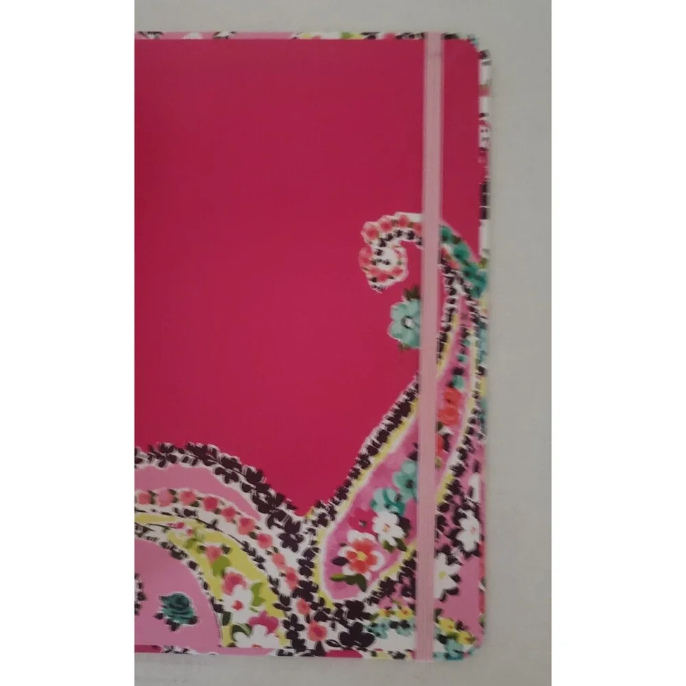 VERA BRADLEY Undated 12 Month Planner Wildflower Paisley Fuchsia Stickers Pink